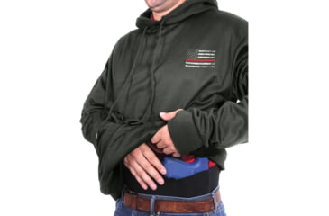Image of Rothco Thin Red Line Concealed Carry Hoodie, Grey, Small, 2331-Grey-S