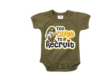Image of Rothco Too Cute To Recruit Infant One-Piece, 3-6 Months, 67150-3-6Months