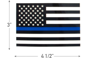 Image of Rothco Transparent Thin Blue Line Flag Decal, Large, 12931-L