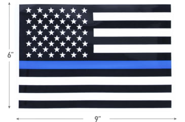 Image of Rothco Transparent Thin Blue Line Flag Decal, Small, 12930-S