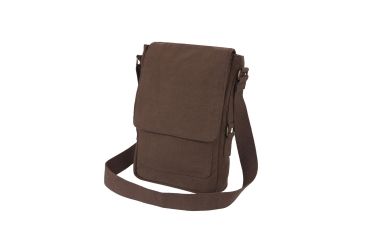 Image of Rothco Vintage Canvas Military Tech Bag, Brown, 5795-Brown