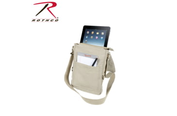 Image of Rothco Vintage Canvas Military Tech Bag, Khaki, 5795-Khaki