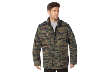 Image of Rothco Vintage Lightweight M-65 Field Jacket, Tiger Stripe Camo, S, 28515-TigerStripeCamo-S