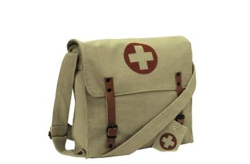Image of Rothco Vintage Medic Bag With Cross, Khaki, 9121-Khaki