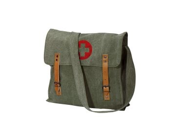 Image of Rothco Vintage Medic Bag With Cross, Vintage Olive Drab, 9141-VintageOliveDrab