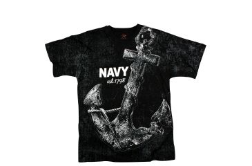 Image of Rothco Vintage Navy Anchor T-shirt, Small, 66320-S