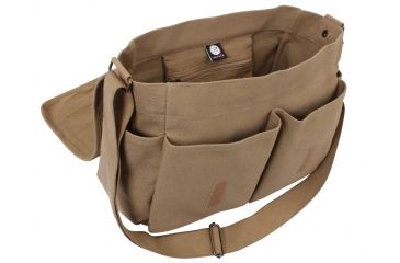 Image of Rothco Vintage Unwashed Canvas Messenger Bag, Coyote Brown, 9751-CoyoteBrown