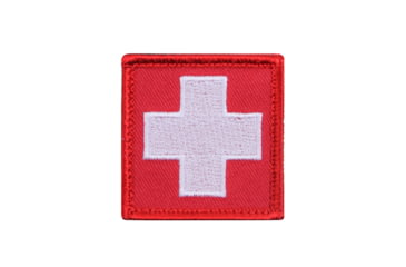 Image of Rothco White Cross Red Morale Patch, Bulk Packaging, 72205-BulkPackaging