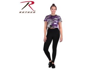 Image of Rothco Womens Camo Crop Top, Ultra Violet Camo, L, 1941-UltraVioletCamo-L