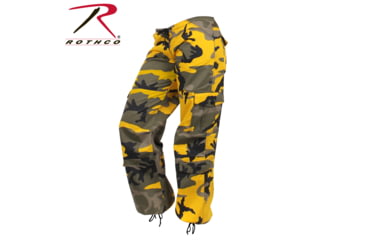 Image of Rothco Womens Paratrooper Colored Camo Fatigues 4377, Stinger Yellow Camo, Extra Small, D3786-StingerYellowCamo-XS