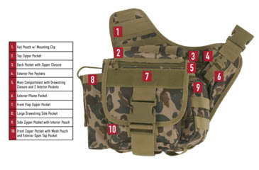 Image of Rothco X Bear Archery Fred Camo Concealed Carry Advanced Tactical Bag, Camo, 613902036147