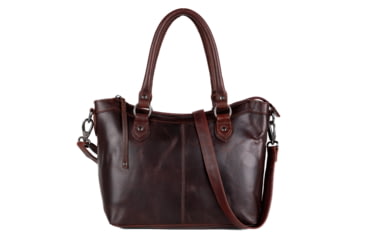 Image of Rounded Concealed Carry Sadie Leather Satchel By Lady Conceal, LCL-101-SAT-CGN