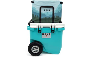 Image of RovR Products RollR 45 Cooler w/ Wagon Bin, Glacier, 45 Quart, 45GROLLRWB