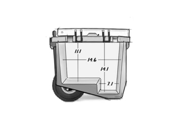 Image of RovR Products RollR 45 Cooler w/ Wagon Bin, Moss, 852490007935