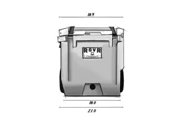 Image of RovR Products RollR 45 Cooler w/ Wagon Bin, Moss, 852490007935