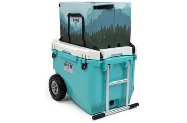 Image of RovR Products RollR 60 Cooler w/ Wagon Bin, Glacier, 60 Quart, 60GROLLRWB
