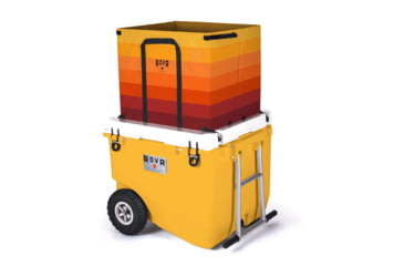 Image of RovR Products RollR 80 Cooler w/ Wagon Bin, Magic Hour, 80 Quart, 80MHROLLRWB