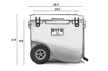Image of RovR Products RollR 80 Cooler w/ Wagon Bin, Moss, 852490007751