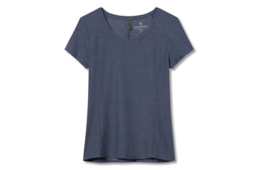 Image of Royal Robbins Amp Lite S/S Tee - Womens, Navy Htr, Large, Y311029-760-L