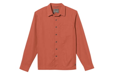 Image of Royal Robbins Desert Pucker Dry Long Sleeve Shirt - Mens, Large, Redwood, Y72221-499-L
