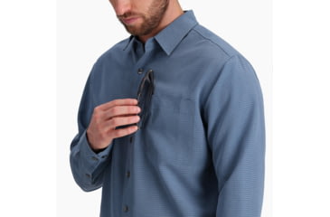 Image of Royal Robbins Desert Pucker Dry Long Sleeve Shirt - Mens, Sea, 3XL, Y722217623XL