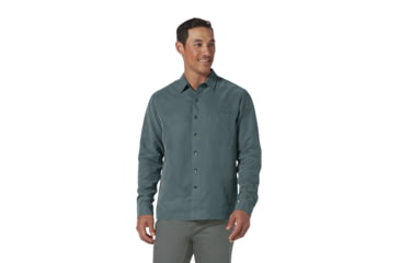 Image of Royal Robbins Desert Pucker Dry Long Sleeve Shirt - Mens, Medium, Sea Pine, Y72221-349-M