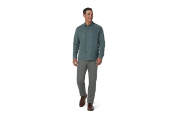Image of Royal Robbins Desert Pucker Dry Long Sleeve Shirt - Mens, Medium, Sea Pine, Y72221-349-M