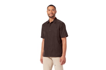 Image of Royal Robbins Desert Pucker Dry Short Sleeve Shirt - Men's, Medium, Java, Y71200-123-M
