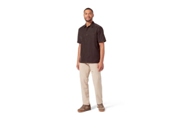 Image of Royal Robbins Desert Pucker Dry Short Sleeve Shirt - Men's, Medium, Java, Y71200-123-M