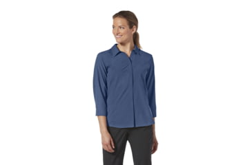 Image of Royal Robbins Expedition II 3/4 Sleeve Shirt - Womens, Deep Blue, M, Y322027-Deep Blue-M