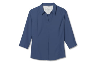 Image of Royal Robbins Expedition II 3/4 Sleeve Shirt - Womens, Deep Blue, M, Y322027-Deep Blue-M