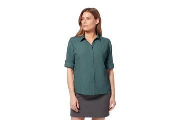 Image of Royal Robbins Expedition II 3/4 Sleeve Shirt - Womens, Sea Pine, XL, Y322027-Sea Pine-XL