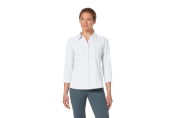 Image of Royal Robbins Expedition II 3/4 Sleeve Shirt - Womens, White, S, Y322027-White-S