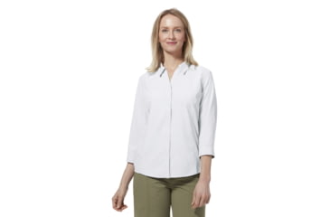 Image of Royal Robbins Expedition II 3/4 Sleeve Shirt - Womens, White, S, Y322027-White-S