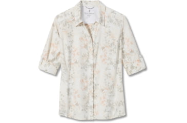 Image of Royal Robbins Expedition II Print 3/4 Sleeve Shirt - Womens, Creme Zephyr Print, XS, Y322024-Creme Zephyr -XS
