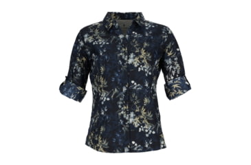 Image of Royal Robbins Expedition II Print 3/4 Sleeve Shirt - Womens, Navy Zephyr Print, 3XL, Y322024-Navy Zephyr -3XL
