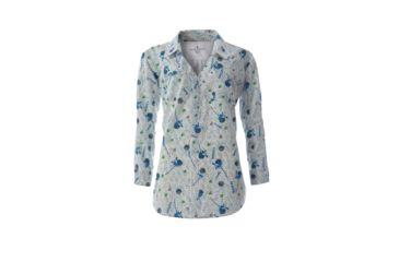 Image of Royal Robbins Expedition Print 3/4 Sleeve Shirt - Women's, White Print, Small Y322002-WHITE PT-S