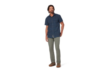 Image of Royal Robbins Hempline Spaced S/S Shirt - Mens, Collins Blue, M, Y721021-Collins Blue-M