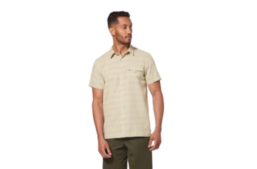 Image of Royal Robbins Hempline Spaced S/S Shirt - Mens, Lt Khaki, XL, Y721021-LT Khaki-XL