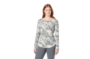 Image of Royal Robbins Kickback Organic Cotton Turtleneck Shirt - Women's, Large, River Rock Ingalls Pt, Y612019-073-L