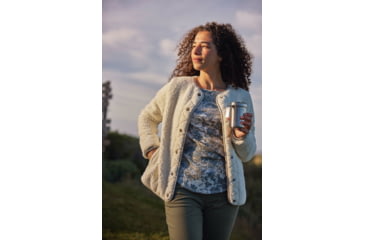 Image of Royal Robbins Kickback Organic Cotton Turtleneck Shirt - Women's, Large, River Rock Ingalls Pt, Y612019-073-L