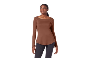 Image of Royal Robbins Kickback Organic Cotton Turtleneck Shirt - Women's, Medium, Rustic, Y612019-200-M