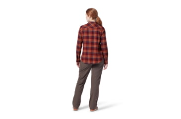 Image of Royal Robbins Lieback Organic Cotton Flannel Long Sleeve Shirt - Women's, Large, Burnt Grape Timber Cove Pld, Y621012-503-L