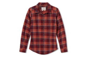Image of Royal Robbins Lieback Organic Cotton Flannel Long Sleeve Shirt - Women's, Large, Burnt Grape Timber Cove Pld, Y621012-503-L