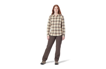 Image of Royal Robbins Lieback Organic Cotton Flannel Long Sleeve Shirt - Women's, Extra Small, Everglade Timber Cove Pld, Y621012-399-XS