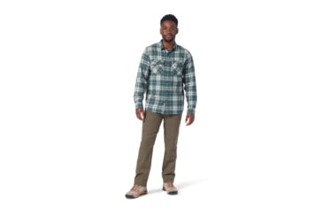 Image of Royal Robbins Lost Coast Flannel Plaid Long Sleeve Shirt - Mens, River Rock Westport Pld, Extra Large, Y422023058XL
