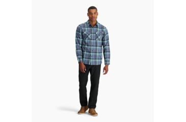 Image of Royal Robbins Lost Coast Flannel Plaid Long Sleeve Shirt - Mens, Sea Westport Pld, Medium, Y422023429M