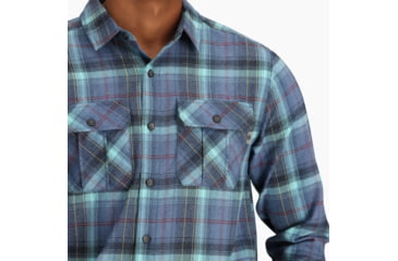 Image of Royal Robbins Lost Coast Flannel Plaid Long Sleeve Shirt - Mens, Sea Westport Pld, Medium, Y422023429M