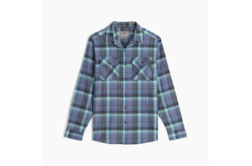 Image of Royal Robbins Lost Coast Flannel Plaid Long Sleeve Shirt - Mens, Sea Westport Pld, Medium, Y422023429M