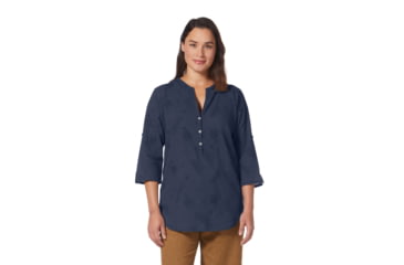 Image of Royal Robbins Oasis Tunic II 3/4 Sleeve Shirt - Womens, Navy, Small, Y622019-728-S